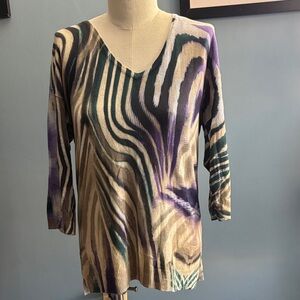 Chico's Multicolor Zebra Print Blouse